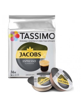 Капсулы для кофемашин TASSIMO JACOBS 'Espresso', натуральный кофе 16 шт. х 8 г