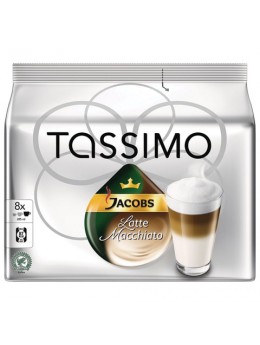 Капсулы для кофемашин TASSIMO JACOBS 'Latte Macchiato', натуральный кофе 8 шт. х 8 г, молочные капсулы 8 шт. х 21,7 г Капсулы для кофемашин TASSIMO JACOBS 'Latte Macchiato', натуральный кофе 8 шт. х 8 г, молочные капсулы 8 шт. х 21,7 г