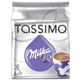 Капсулы для кофемашин TASSIMO 'Milka', какао капсулы 8 шт. х 8 г, молочные капсулы 8 шт. х 38 г