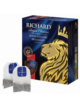 Чай RICHARD (Ричард) 'Royal English Breakfast', черный, 100 пакетиков по 2 г, 610002 Чай RICHARD (Ричард) 'Royal English Breakfast', черный, 100 пакетиков по 2 г, 610002