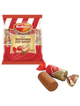 Конфеты шоколадные РОТ ФРОНТ 'Батончики', 250 г, пакет, РФ04274