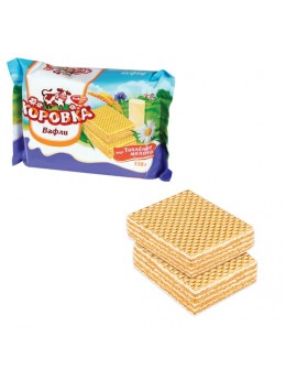 Вафли РОТ ФРОНТ 'Коровка', топленое молоко, 150 г, пакет, РФ06638