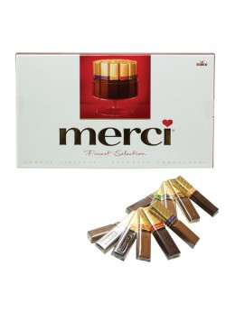 Конфеты шоколадные MERCI (Мерси), ассорти, 400 г, картонная коробка, 014419-95/61 Конфеты шоколадные MERCI (Мерси), ассорти, 400 г, картонная коробка, 014419-95/61