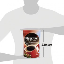 Кофе растворимый NESCAFE (Нескафе) 'Classic', гранулированный, 150 г, мягкая упаковка, 12267717