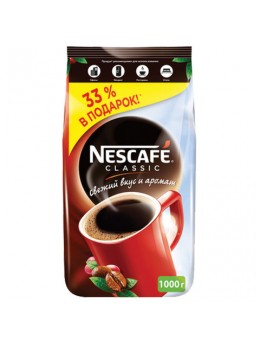 Кофе растворимый NESCAFE (Нескафе) 'Classic', гранулированный, 1000 г, мягкая упаковка, 12315663 Кофе растворимый NESCAFE (Нескафе) 'Classic', гранулированный, 1000 г, мягкая упаковка, 12315663