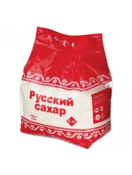 Сахар-песок 'Русский', 5 кг, полиэтиленовая упаковка Сахар-песок 'Русский', 5 кг, полиэтиленовая упаковка