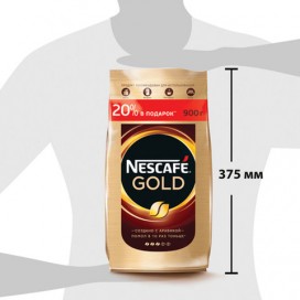 Кофе молотый в растворимом NESCAFE (Нескафе) 'Gold', сублимированный, 900 г, мягкая упаковка, 12232003