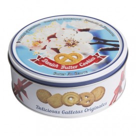 Печенье Датское BISQUINI (Бисквини) 'Butter Cookies', ассорти, сдобное, в железной банке, 150 г, 101139