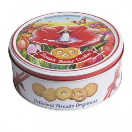 Печенье Датское BISQUINI (Бисквини) 'Butter Cookies', ассорти, сдобное, в железной банке, 150 г, 101139