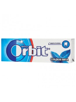 Жевательная резинка ORBIT (Орбит) 'Сладкая мята', 10 подушечек, 13,6 г, 50173808