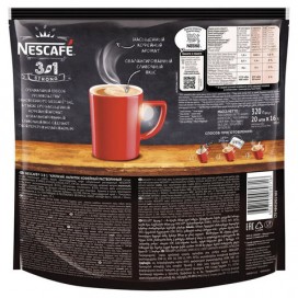 Кофе растворимый NESCAFE '3 в 1 Крепкий', 20 пакетиков по 16 г (упаковка 320 г), 12235512
