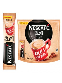 Кофе растворимый NESCAFE '3 в 1 Мягкий', 20 пакетиков по 16 г (упаковка 320 г), 12235480 Кофе растворимый NESCAFE '3 в 1 Мягкий', 20 пакетиков по 16 г (упаковка 320 г), 12235480