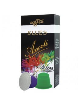 Капсулы для кофемашин NESPRESSO, 'Ассорти', натуральный кофе, BLUES, 11 шт. х 5 г, 4600696301052