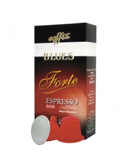 Капсулы для кофемашин NESPRESSO, 'Forte', натуральный кофе, BLUES, 10 шт. х 5 г, 4600696301007