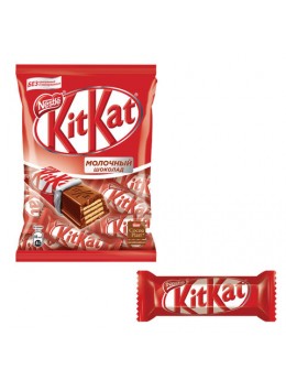 Шоколадные батончики KIT KAT с молочным шоколадом и хрустящей вафлей 169 г, 12368502 Шоколадные батончики KIT KAT с молочным шоколадом и хрустящей вафлей 169 г, 12368502