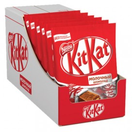 Шоколадные батончики KIT KAT с молочным шоколадом и хрустящей вафлей 169 г, 12368502