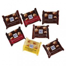 Шоколад порционный 1 плитка RITTER SPORT, ассорти с цельным орехом, 16,67 г, Германия, RU4036A