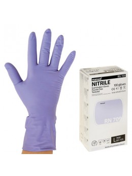 Перчатки нитриловые смотровые, КОМПЛЕКТ 50 пар (100 шт.), повышенная прочность, L, MANUL RN709, RN709-03
