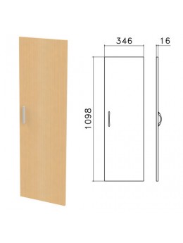 Дверь ЛДСП средняя 'Канц', 346х16х1098 мм, цвет бук невский, ДК36.10