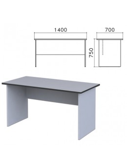 Стол письменный 'Монолит', 1400х700х750 мм, цвет серый, СМ2.11