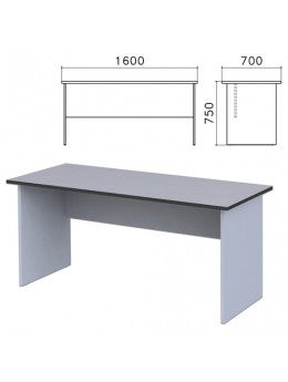 Стол письменный 'Монолит', 1600х700х750 мм, цвет серый, СМ3.11