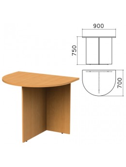 Стол приставной к столу для переговоров (640110) 'Монолит', 900х700х750 мм, бук бавария, ПМ19.1