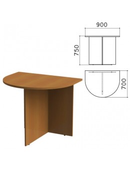 Стол приставной к столу для переговоров (640111) 'Монолит', 900х700х750 мм, орех гварнери, ПМ19.3