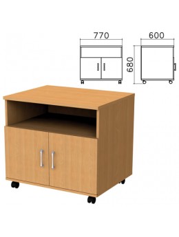 Тумба для оргтехники 'Монолит', 770х600х680 мм, 2 двери, полка, цвет бук бавария, ТМ30.1