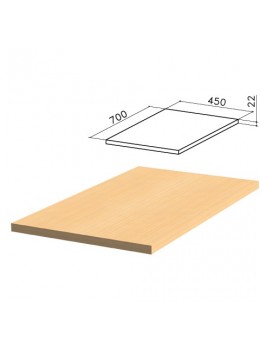 Крышка для тумбы приставной (код 640144, 640147) 'Монолит', 450х700х22 мм, бук бавария, ТМ03.1