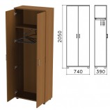 Шкаф для одежды 'Монолит', 740х390х2050 мм, цвет орех гварнери, ШМ49.3