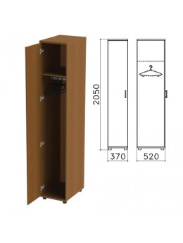 Шкаф для одежды 'Монолит', 370х520х2050 мм, цвет орех гварнери, ШМ52.3