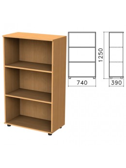 Шкаф (стеллаж) 'Монолит', 740х390х1250 мм, 2 полки, цвет бук бавария, ШМ51.1