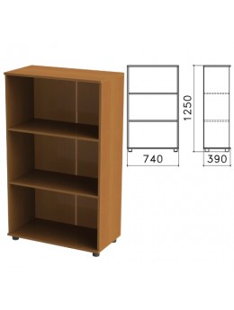 Шкаф (стеллаж) 'Монолит', 740х390х1250 мм, 2 полки, цвет орех гварнери, ШМ51.3