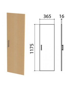 Дверь ЛДСП средняя 'Монолит', 365х16х1175 мм, цвет бук бавария, ДМ42.1