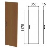 Дверь ЛДСП средняя 'Монолит', 365х16х1175 мм, цвет орех гварнери, ДМ42.3