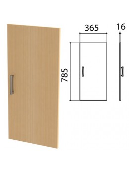 Дверь ЛДСП низкая 'Монолит', 365х16х785 мм, цвет бук бавария, ДМ41.1