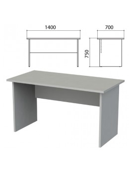 Стол письменный 'Этюд', 1400х700х750 мм, серый, 400028-03