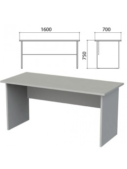 Стол письменный 'Этюд', 1600х700х750 мм, серый, 400027-03
