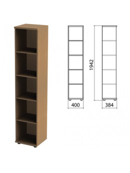 Шкаф (стеллаж) 'Этюд', 400х384х1942 мм, 4 полки, онтарио 160, 400000-160