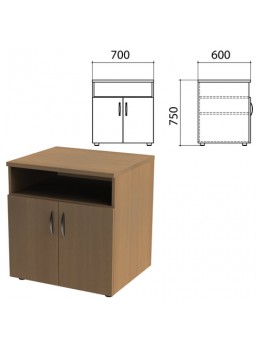 Тумба для оргтехники 'Этюд', 700х600х750 мм, 2 двери, полка, орех онтарио, 400020-160