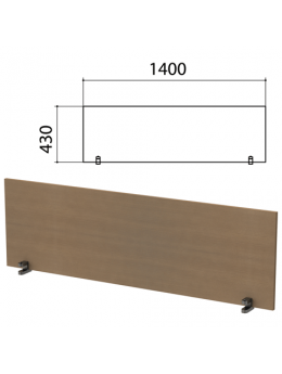 Экран-перегородка 'Этюд', 1400х18х430 мм, орех онтарио, 402867-160