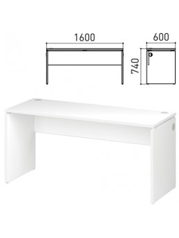Стол письменный 'Профит', 1600х600х740 мм, белый, 402749-290