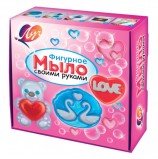 Набор для изготовления мыла ЛУЧ 'Love': мыльная основа, краситель, стакан, 3 формы, стек, 25С 1511-08