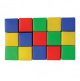 Кубики пластиковые, 15 шт., 8х8х8 см, цветные, 'Десятое королевство', 00902