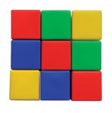 Кубики пластиковые, 9 шт., 8х8х8 см, цветные, 'Десятое королевство', 00900