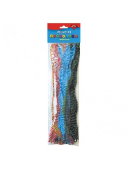 Проволока синельная для творчества 'Пушистая', перья двухцветные фигурные, 40 штук, 30 см, ассорти, С2588-02