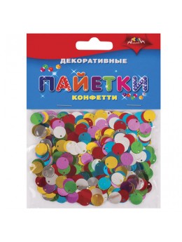 Материалы для творчества АППЛИКА 'Декоративные пайетки', конфетти, С3073 Материалы для творчества АППЛИКА 'Декоративные пайетки', конфетти, С3073