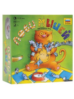 Игра настольная детская 'Лови мышей', фишки, карточки, игровые кубики, ЗВЕЗДА, 8775 Игра настольная детская 'Лови мышей', фишки, карточки, игровые кубики, ЗВЕЗДА, 8775