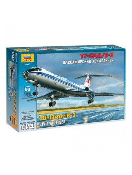Модель для склеивания САМОЛЕТ, 'Авиалайнер пассажирский российский Ту-134А/Б-3', 1:144, ЗВЕЗДА, 7007 Модель для склеивания САМОЛЕТ, 'Авиалайнер пассажирский российский Ту-134А/Б-3', 1:144, ЗВЕЗДА, 7007