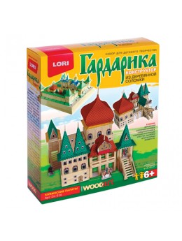 Конструктор из деревянной соломки 'Гардарика. Княжеские палаты', выкройки, клей, наждачка, LORI, Сп-014 Конструктор из деревянной соломки 'Гардарика. Княжеские палаты', выкройки, клей, наждачка, LORI, Сп-014